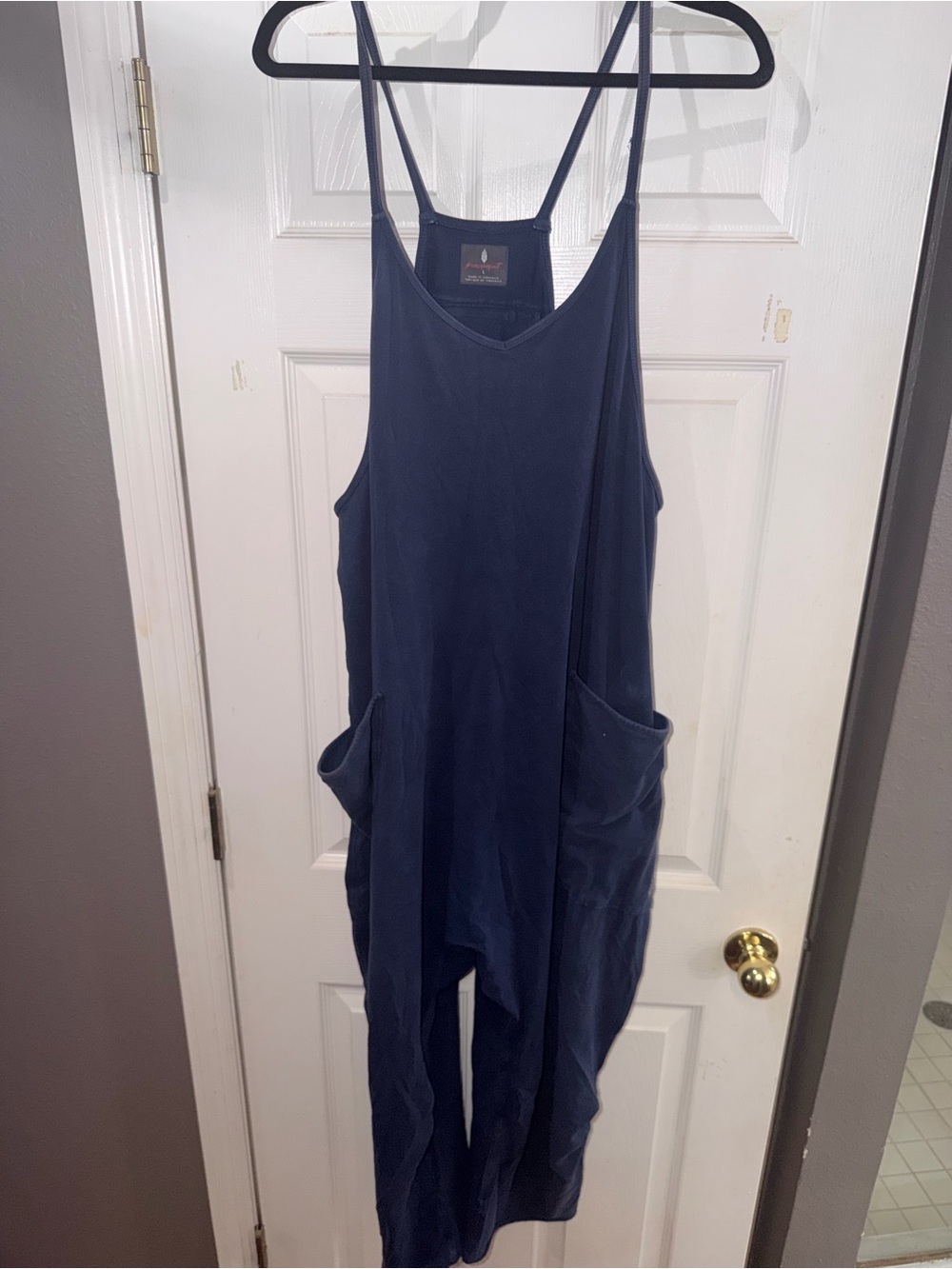 Free People Hotshot Onesie Large Blue/Navy